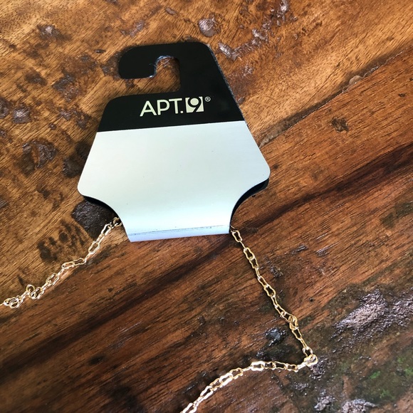 Iridescent Gold and Crystal Long Necklace - Picture 5 of 5